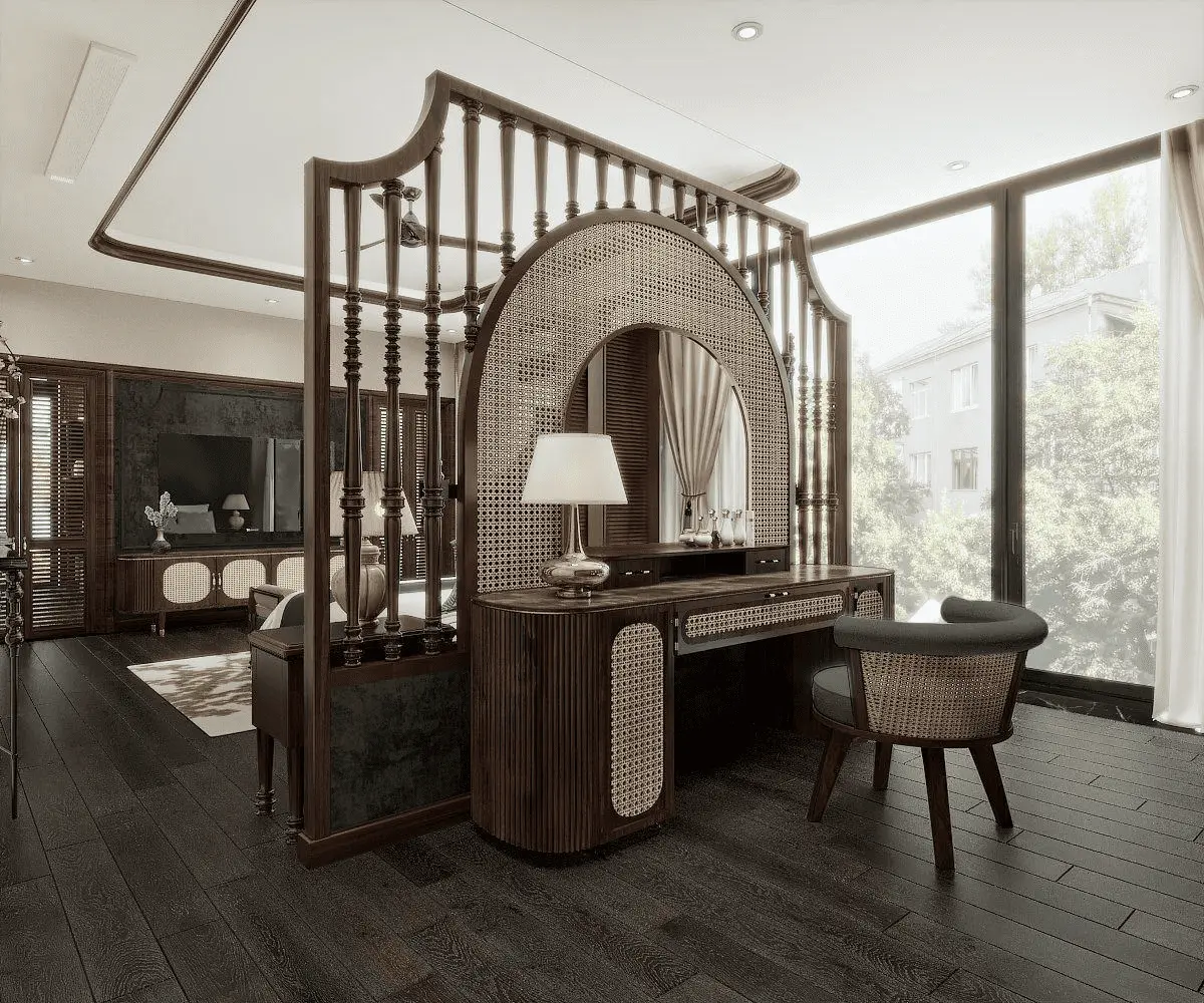 Các vật liệu tự nhiên thường được sử dụng trong phong cách Indochine.