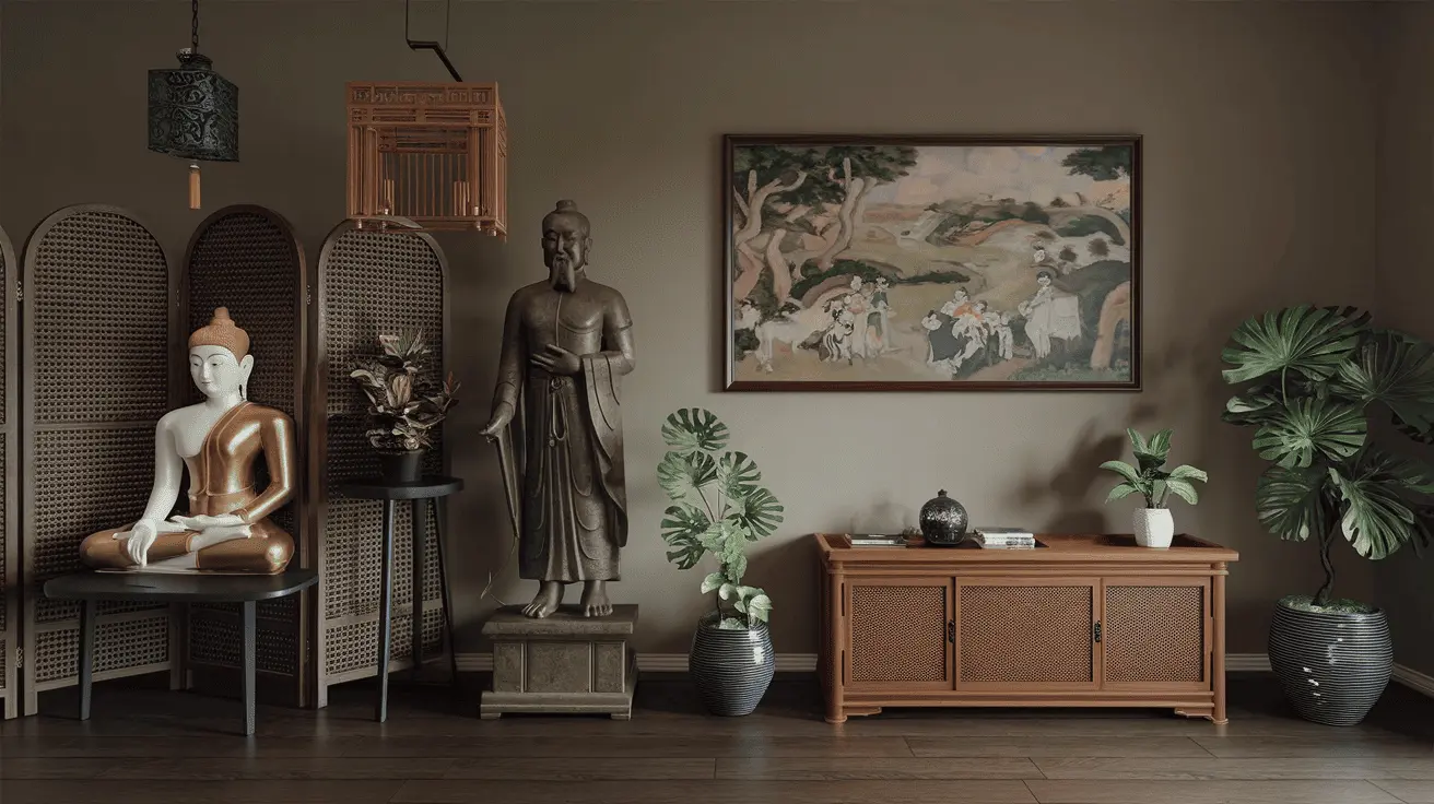 Các yếu tố trang trí mang tính biểu tượng trong phong cách Indochine.