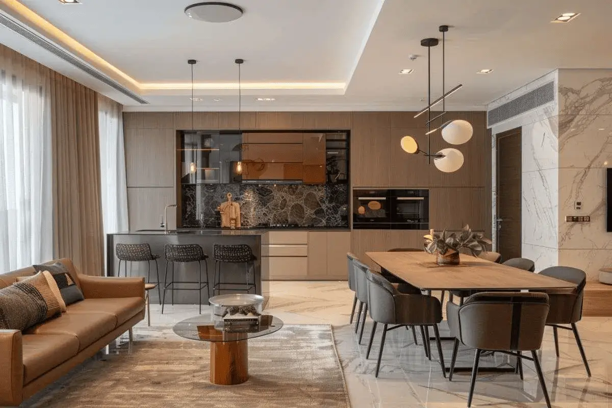 Căn hộ chung cư phong cách hiện đại với không gian sống tối ưu, thoáng đãng và tiện nghi, phù hợp với cuộc sống đô thị.