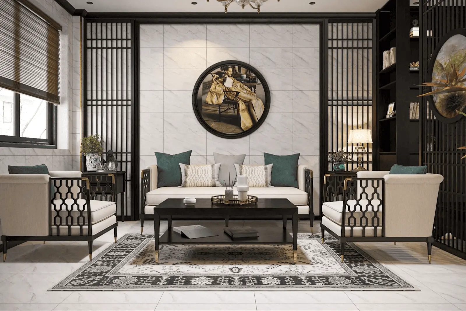 Không gian mở và thông thoáng đặc trưng của phong cách Indochine.