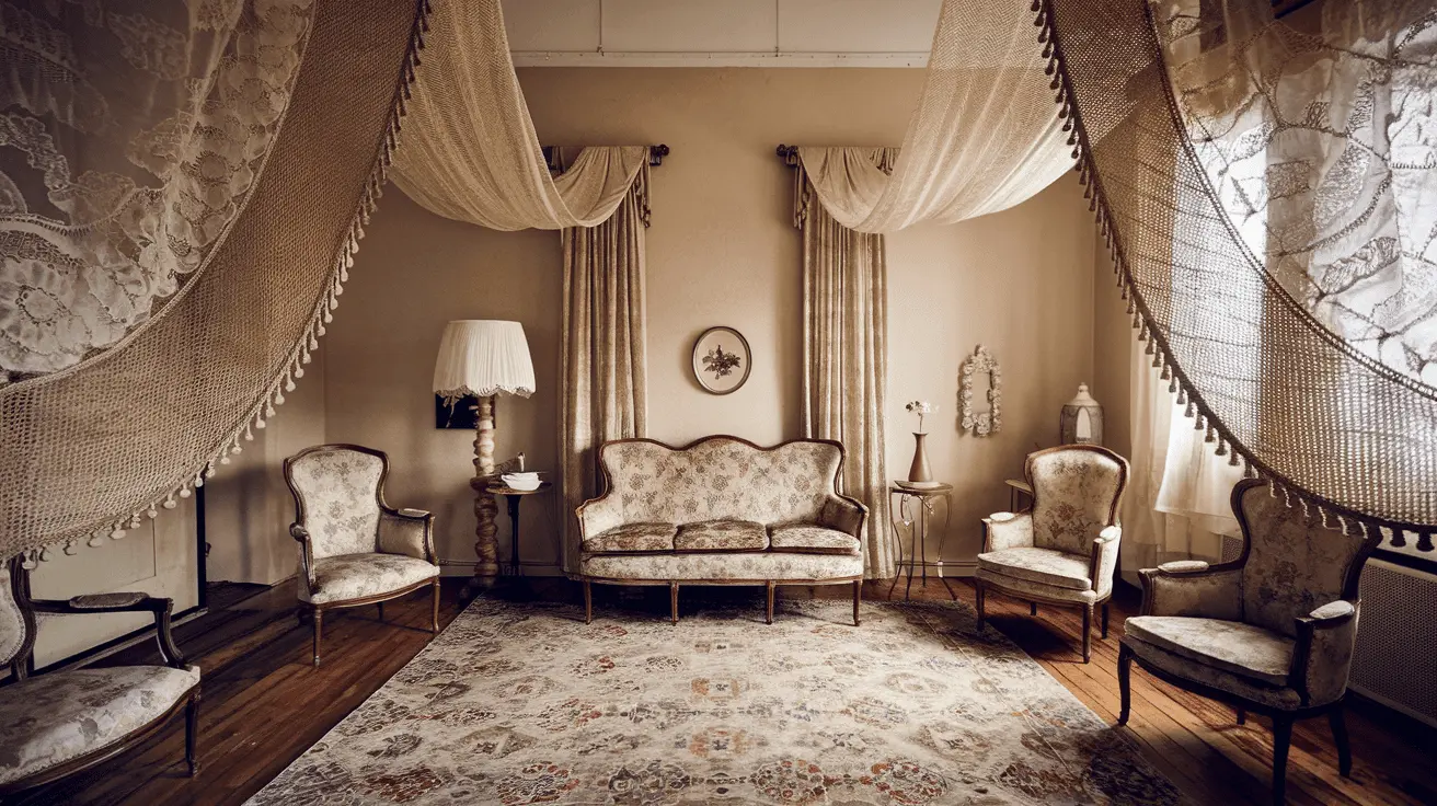 Rèm cửa vải voan, ren hoặc lanh mang đến sự mềm mại, lãng mạn và bay bổng cho không gian Vintage.
